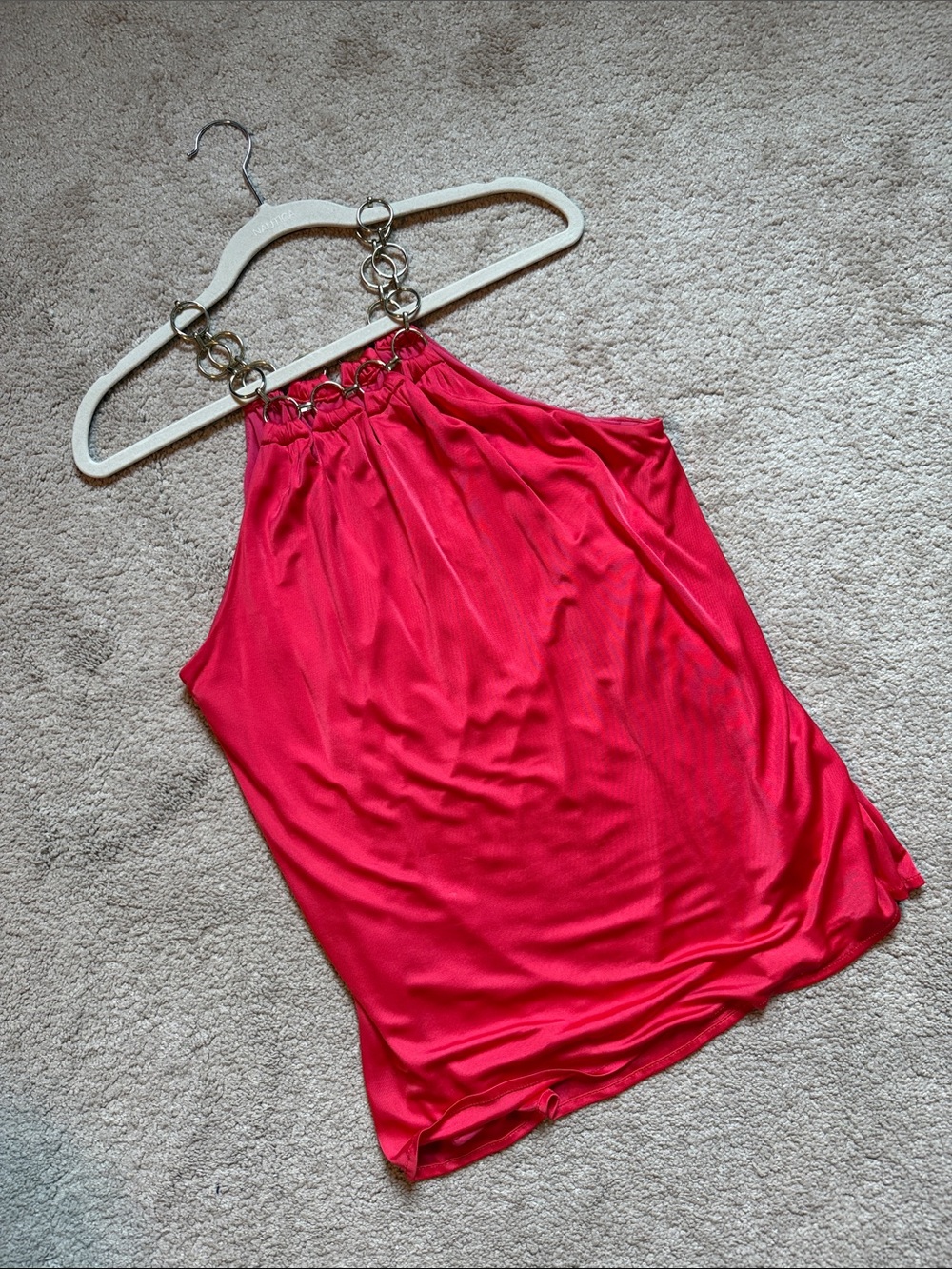 Roberto Cavalli Tank with Gold Ring Detail
